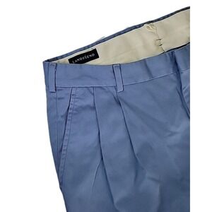 Lands' End Mens 34 Traditional Fit Chino Pants, PASTEL BLUE, CUFFED,‎ PLEATED